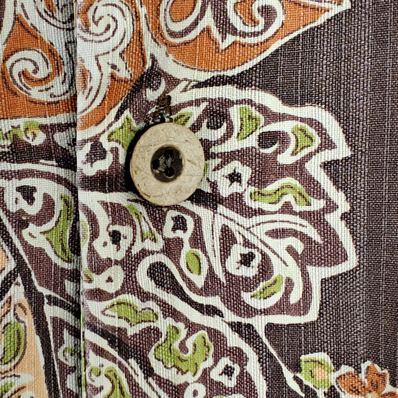 Tommy Bahama Silk Hawaiian Shirt Mens Size XL Autumn Earth Tones Beach Aloha - Picture 4 of 10